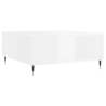 Elegant High Gloss White Coffee Table - 80x80cm | HipoMarket