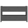 Planter Grey 112x25x66 cm Solid Wood Pine | Hipomarket