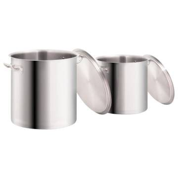 2 Piece Stock Pot Set | 50/25 L Stainless Steel - HipoMarket