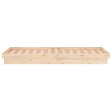 LED Bed Frame 90x200 cm in Solid Wood - Hipomarket