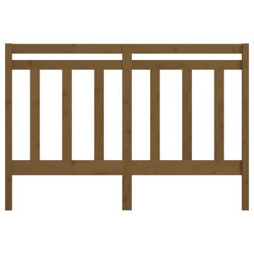 Stylish Honey Brown Pine Bed Headboard - 146x4x100 cm