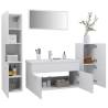 Stylish Bathroom Furniture Set - White Engineered Wood