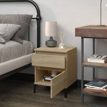 Sonoma Oak Bedside Cabinet - Stylish Storage Solution