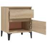 Sonoma Oak Bedside Cabinet - Stylish Storage Solution