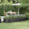 Garden Raised Bed Powder-coated Steel 249x100x36 cm Anthracite Colour anthracite Size 249 x 100 x 36 cm Quantity in Package 1 