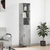 Stylish Highboard in Concrete Grey - 34.5x34x180 cm