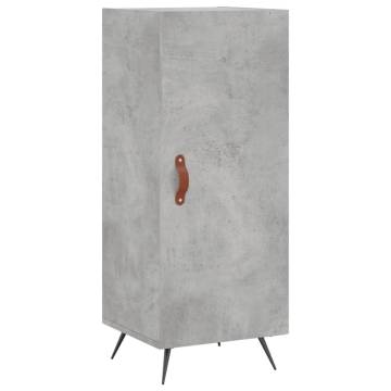 Stylish Highboard in Concrete Grey - 34.5x34x180 cm