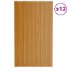 Roof Panels 12 pcs Galvanised Steel Light Wood 80x45 cm Colour light wood Size 80 x 45 cm Quantity in Package 12 