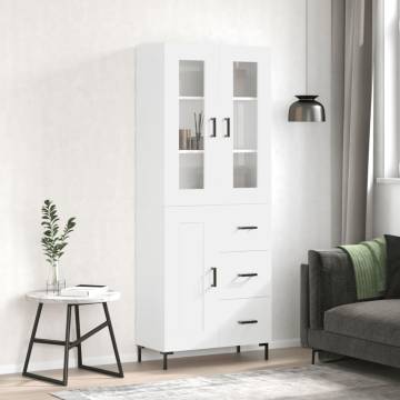 Highboard High Gloss White - Stylish Storage Solution