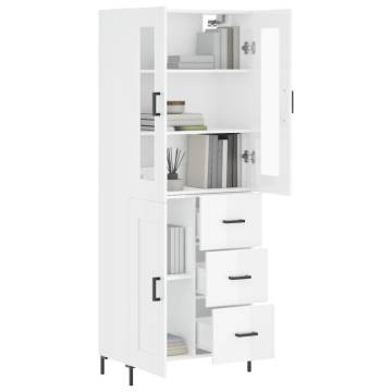 Highboard High Gloss White - Stylish Storage Solution