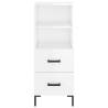 Stylish Highboard High Gloss White - 34.5x34x180 cm