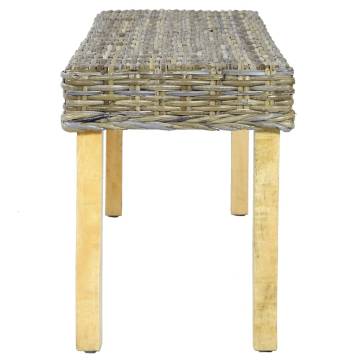 Natural Kubu Rattan & Mango Wood Bench - 110 cm