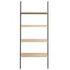 4-Tier Leaning Shelf - Light Brown & Black | Stylish Storage Solution