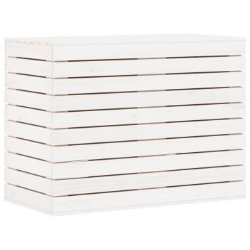 Laundry Basket White 88.5x44x66 cm | Solid Pine Storage