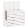 Laundry Basket White 88.5x44x66 cm | Solid Pine Storage