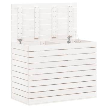 Laundry Basket White 88.5x44x66 cm | Solid Pine Storage