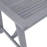 Stylish Garden Dining Table - Solid Acacia Wood Grey 140x70 cm