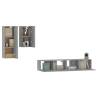 4 Piece Grey Sonoma TV Cabinet Set | Stylish & Practical Design