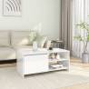 Coffee Table High Gloss White 102x50x45 cm Engineered Wood Colour high gloss white Quantity in Package 1 