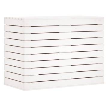 Laundry Basket White 88.5x44x66 cm | Solid Pine Storage