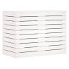 Laundry Basket White 88.5x44x66 cm | Solid Pine Storage