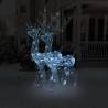 Acrylic Reindeer Christmas Decorations 2 pcs 120 cm Cold White Colour cold white Size 70 x 41 x 120 cm Quantity in Package 2 Number of LEDs 1 