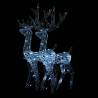 Acrylic Reindeer Christmas Decorations - Cold White 120 cm (2 pcs)