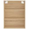 Stylish Highboard Sonoma Oak - 69.5x34x180 cm Engineered Wood