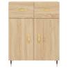 Stylish Highboard Sonoma Oak - 69.5x34x180 cm Engineered Wood