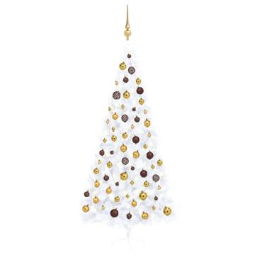 Artificial Half Pre-lit Christmas Tree with Ball Set - 240 cm