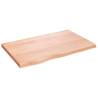 Light Brown Bathroom Countertop | Solid Oak Wood | 80x50 cm