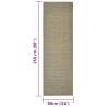 Sisal Rug for Cats - Durable & Versatile Taupe 80x250 cm