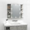 Mirror Cabinet with LED Concrete Grey 70x16.5x60 cm Colour concrete grey Quantity in Package 1 