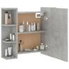 Stylish LED Mirror Cabinet in Concrete Grey - 70x16.5x60 cm