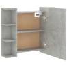 Stylish LED Mirror Cabinet in Concrete Grey - 70x16.5x60 cm