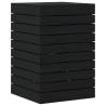 Laundry Basket Black - Solid Wood Pine | 44x44x66 cm