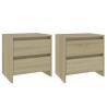 Elegant Bedside Cabinets - Sonoma Oak | Set of 2