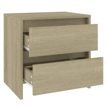 Elegant Bedside Cabinets - Sonoma Oak | Set of 2