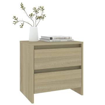 Elegant Bedside Cabinets - Sonoma Oak | Set of 2