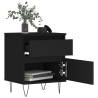 Bedside Cabinets 2 pcs Black - Stylish Engineered Wood Design