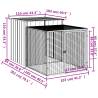 Chicken Cage with Run Anthracite | Galvanised Steel | Hipomarket