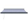 Retractable Awning Blue & White 3x2.5m | Durable & Stylish