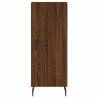 Stylish Highboard in Brown Oak - Engineered Wood Storage Solution