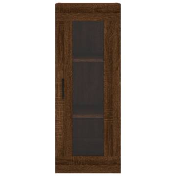 Stylish Highboard in Brown Oak - Engineered Wood Storage Solution