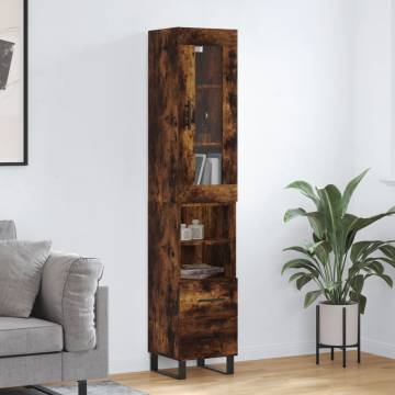 Highboard Smoked Oak - Stylish Storage Solution | HipoMarket