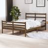 Honey Brown Solid Wood Pine Bed Frame - 120x190 cm Small Double