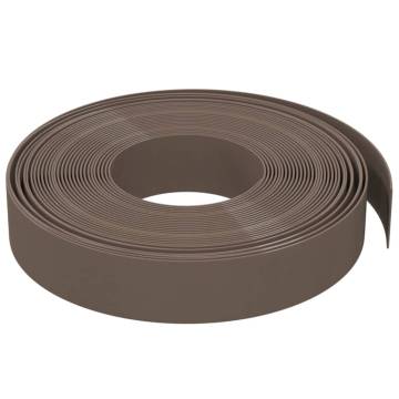 Brown Garden Edgings (5 pcs) - Durable & Flexible 10m x 10cm