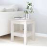 Elegant White Coffee Table - Solid Pine, 35x35x40 cm