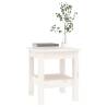 Elegant White Coffee Table - Solid Pine, 35x35x40 cm