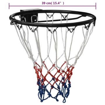 Basketball Ring Black 39 cm Steel - Durable & Sturdy Hoop